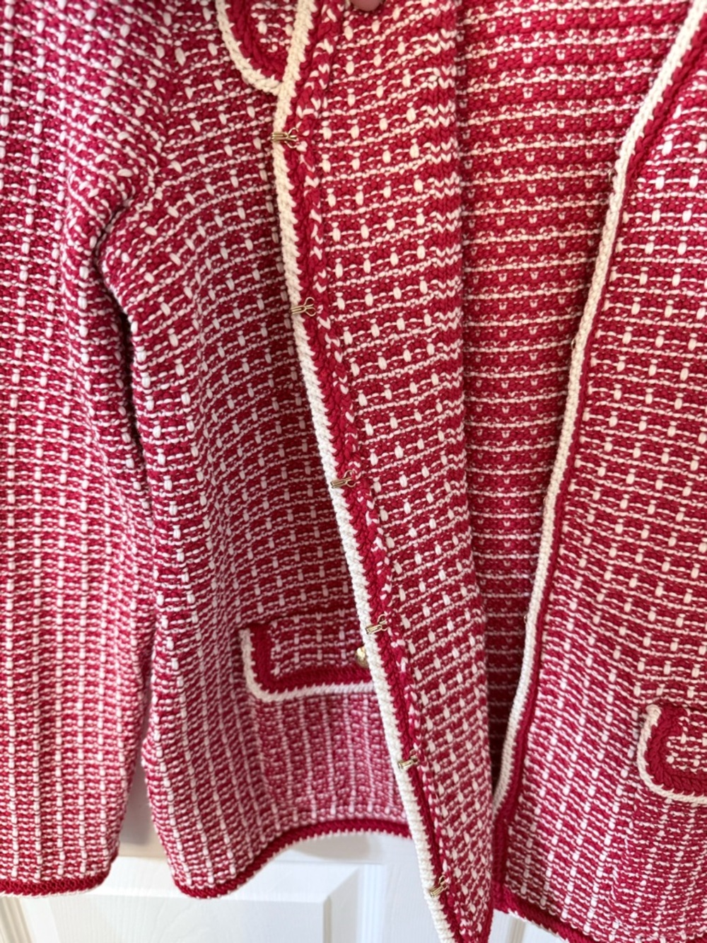 NWT Talbots Red & White Jacket XL - Picture 5 of 9